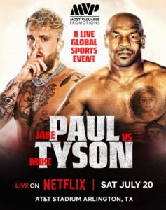 Poster Mike Tyson vs Jake Paul